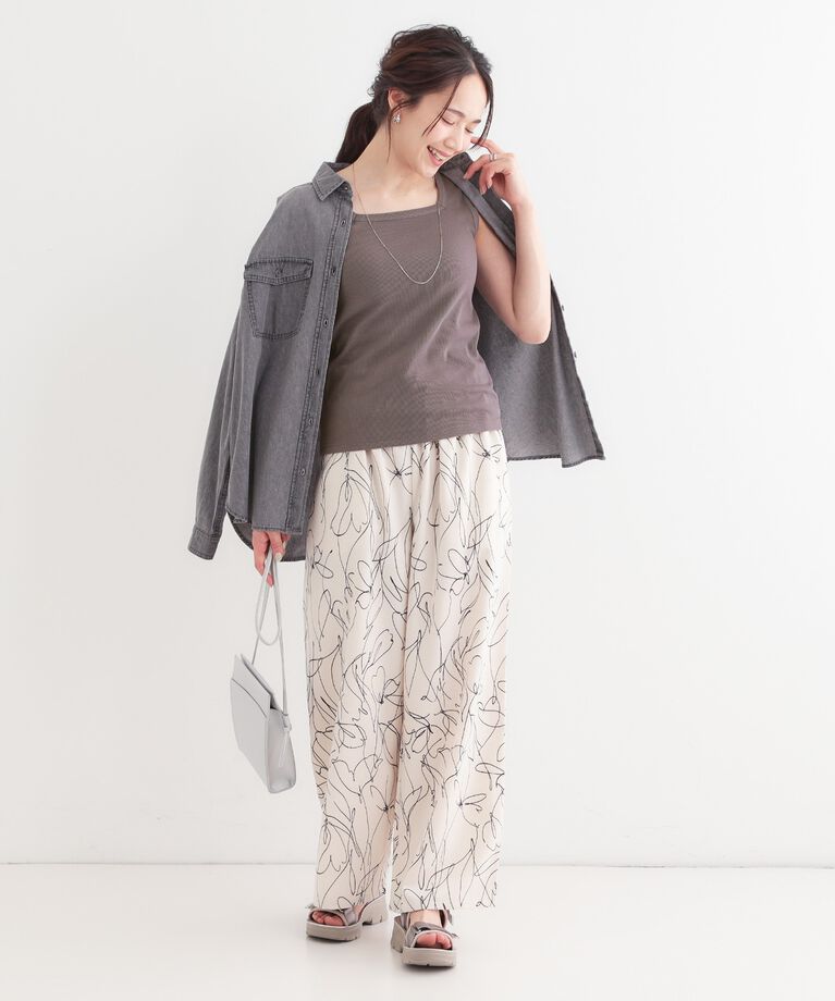 SHOO･LA･RUE「【S-LL】2WAYネック リブタンクトップ」|キャミソール|