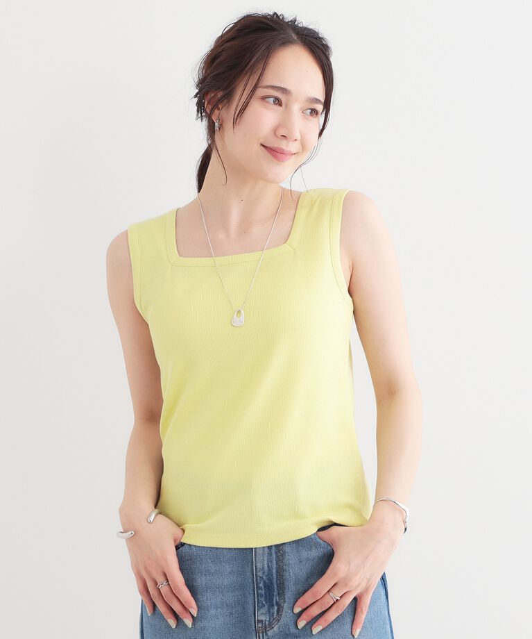 SHOO･LA･RUE「【S-LL】2WAYネック リブタンクトップ」|キャミソール|