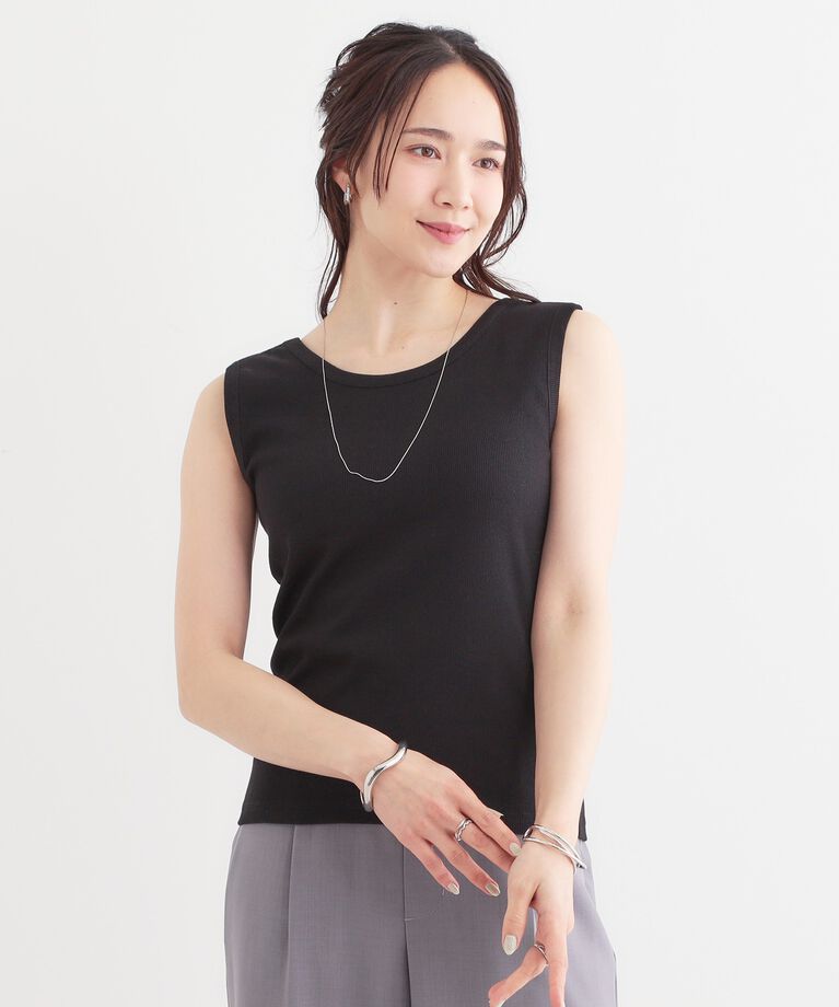 SHOO･LA･RUE「【S-LL】2WAYネック リブタンクトップ」|キャミソール|