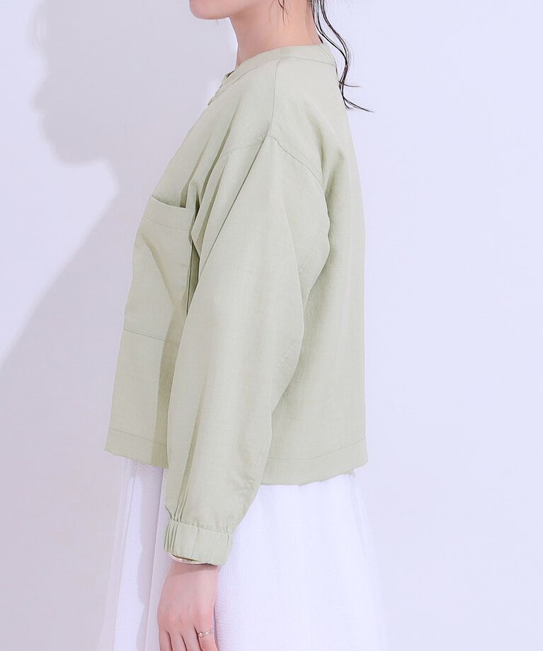 SHOO･LA･RUE「ひんやり麻調ZIPブルゾン」|ブルゾン・スタジャン|
