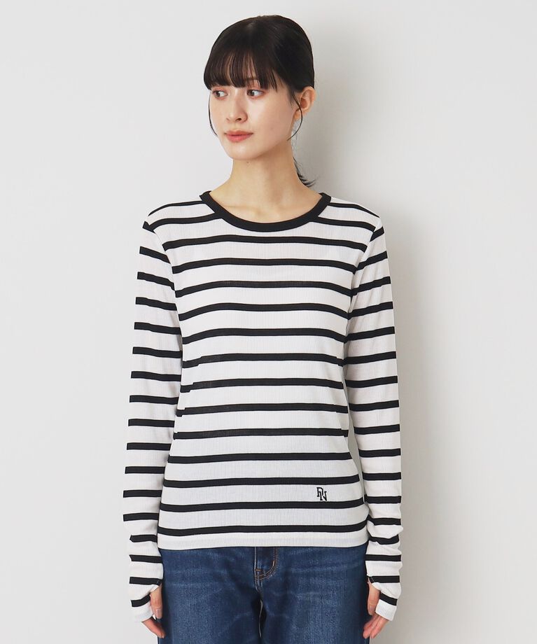 Dessin「【洗える】リブクルーネックロングスリーブ」|Tシャツ・カットソー|