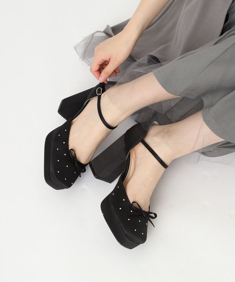 ESPERANZA「リボンサテンパンプス」|パンプス|