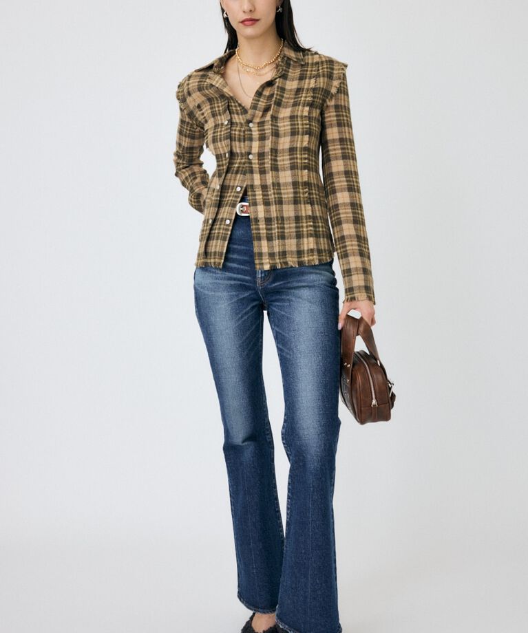 MOUSSY「MVS D/BLU FLARE」|デニム|