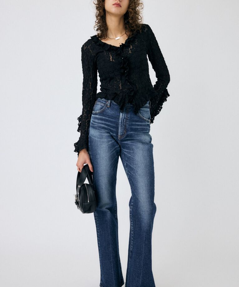 MOUSSY「MVS D/BLU FLARE」|デニム|