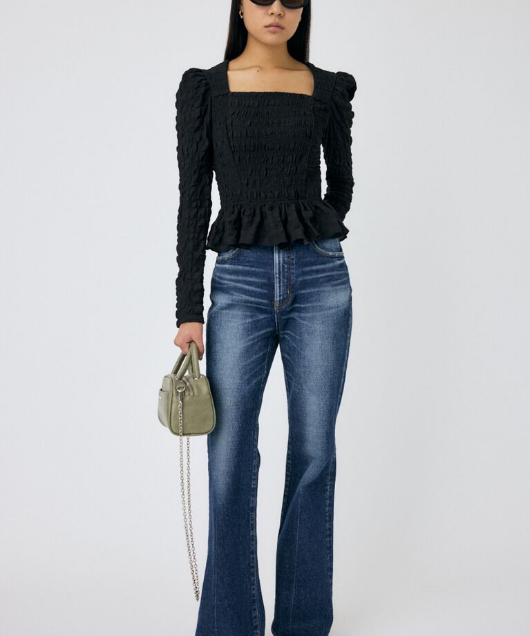 MOUSSY「MVS D/BLU FLARE」|デニム|