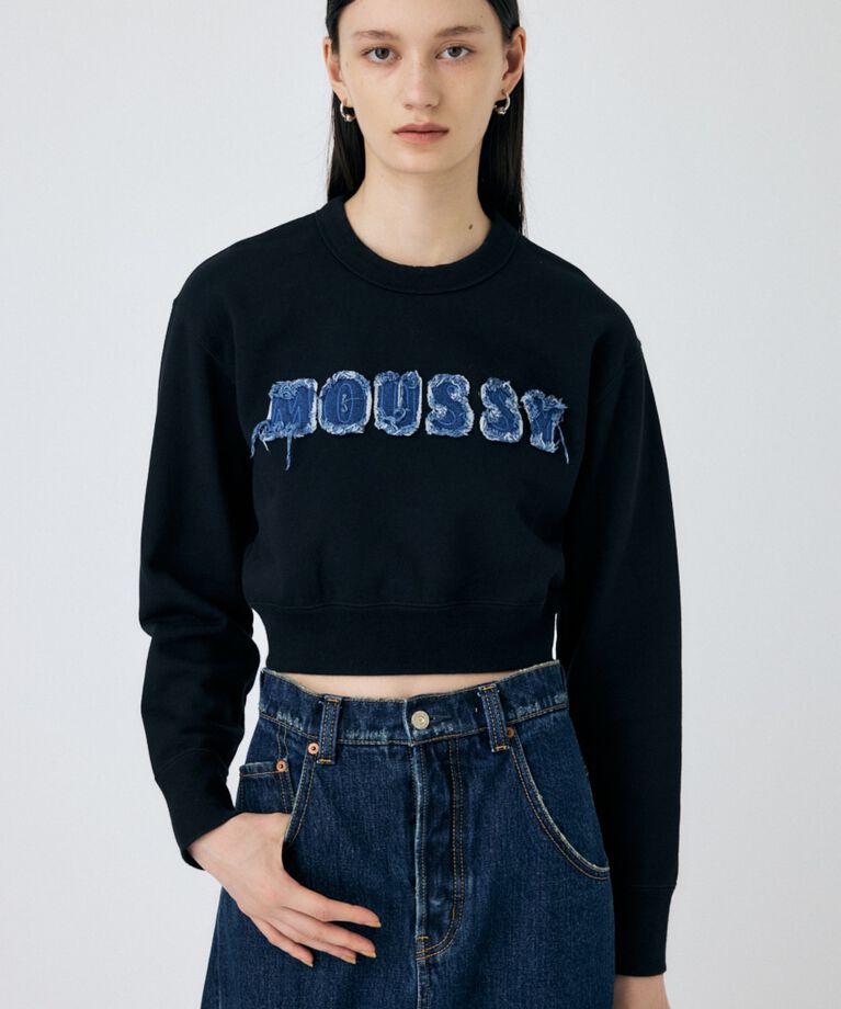 MOUSSY「PATCH DENIM MOUSSY プルオーバー」|パーカー|