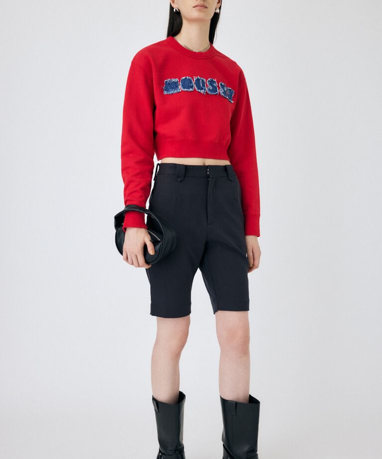 MOUSSY「PATCH DENIM MOUSSY プルオーバー」|パーカー|