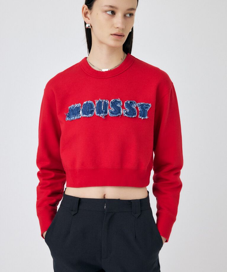 MOUSSY「PATCH DENIM MOUSSY プルオーバー」|パーカー|