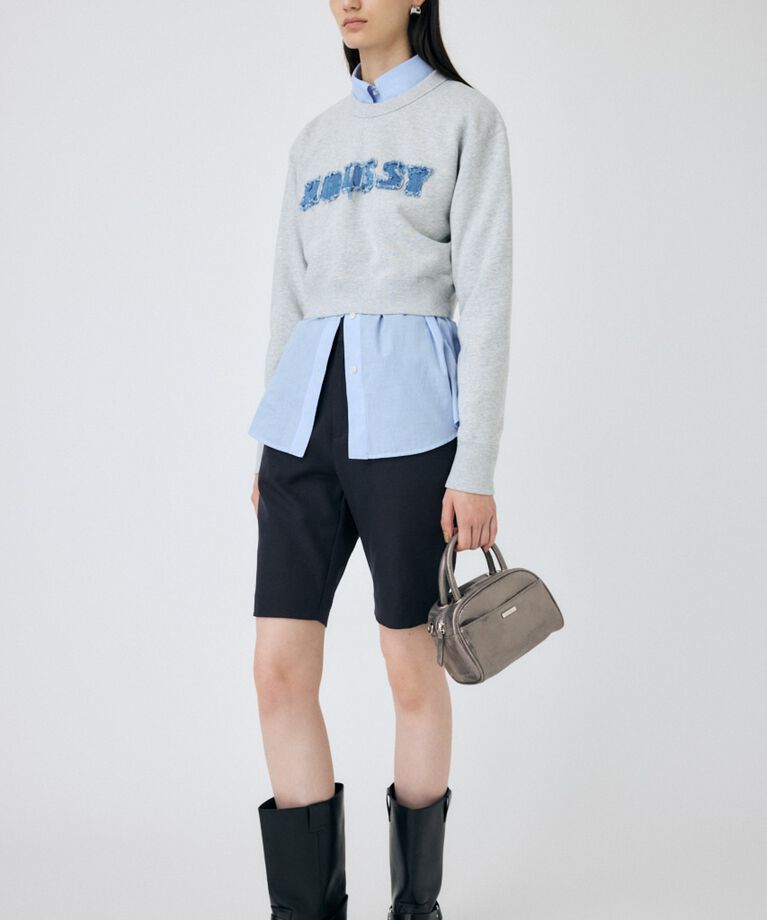 MOUSSY「PATCH DENIM MOUSSY プルオーバー」|パーカー|