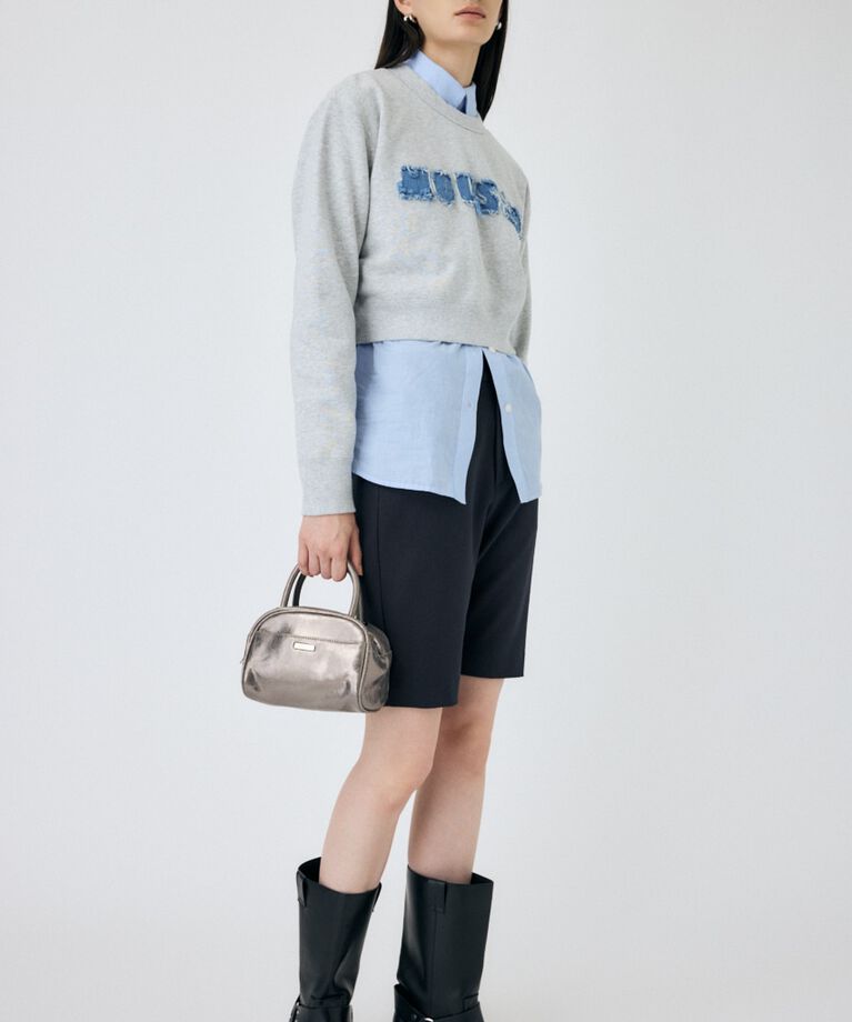 MOUSSY「PATCH DENIM MOUSSY プルオーバー」|パーカー|