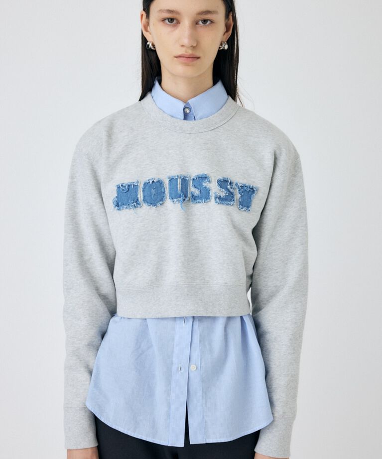 MOUSSY「PATCH DENIM MOUSSY プルオーバー」|パーカー|