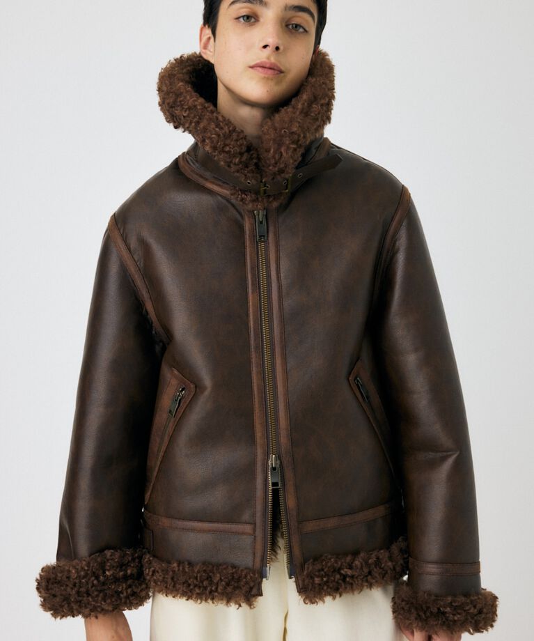 MOUSSY「AGED AVIATOR ジャケット」|その他|BRN