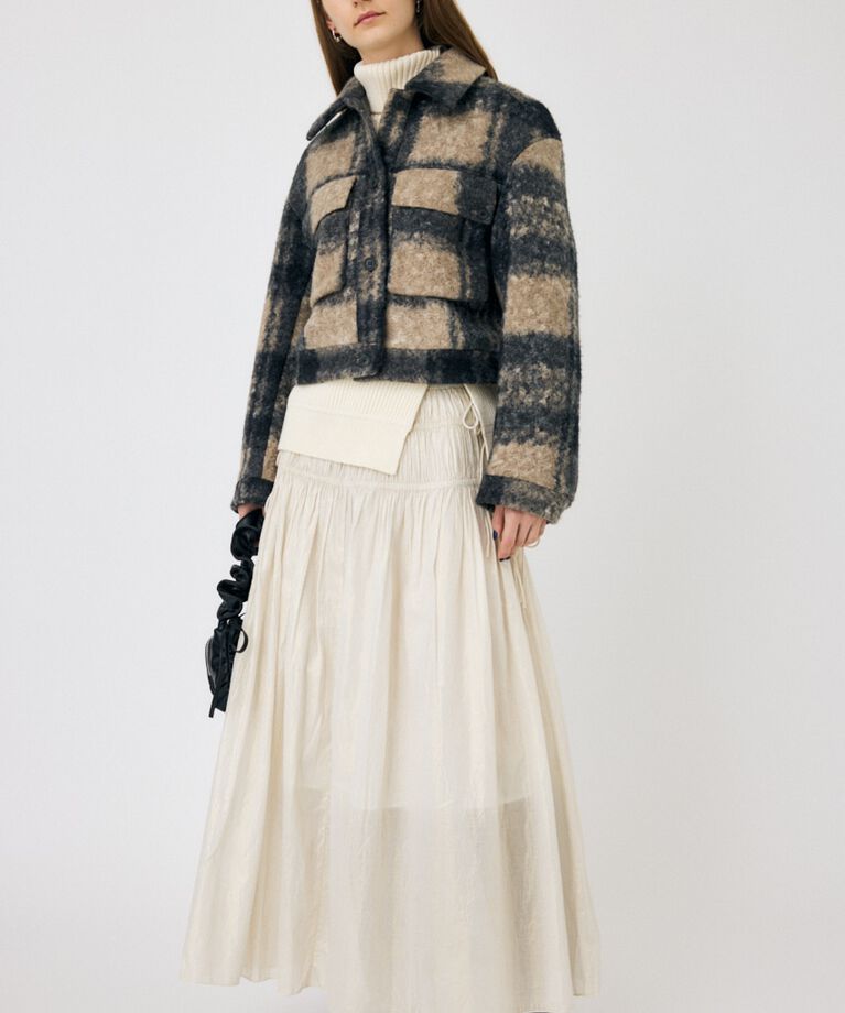 MOUSSY「SHIRRING ロングスカート」|スカート|O/WHT1
