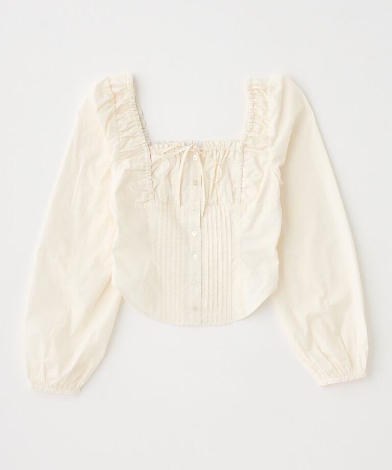 MOUSSY「PUFF SLEEVE CORSET FIT ブラウス」|シャツ・ブラウス|