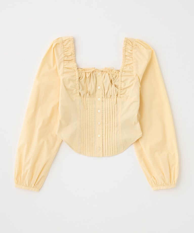 MOUSSY「PUFF SLEEVE CORSET FIT ブラウス」|シャツ・ブラウス|