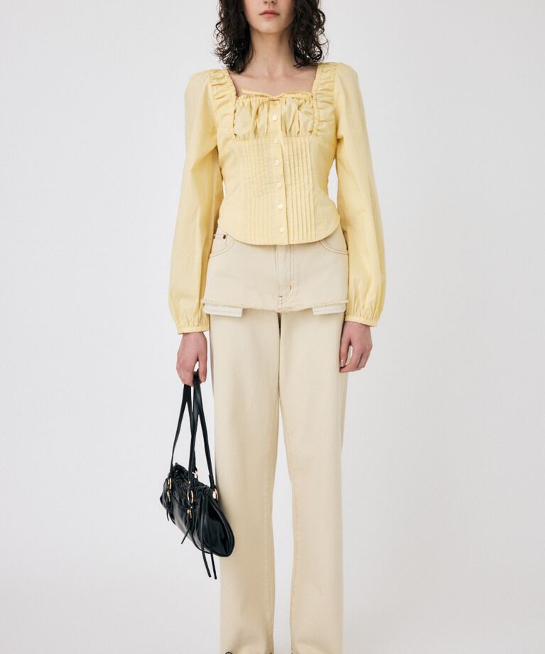 MOUSSY「PUFF SLEEVE CORSET FIT ブラウス」|シャツ・ブラウス|