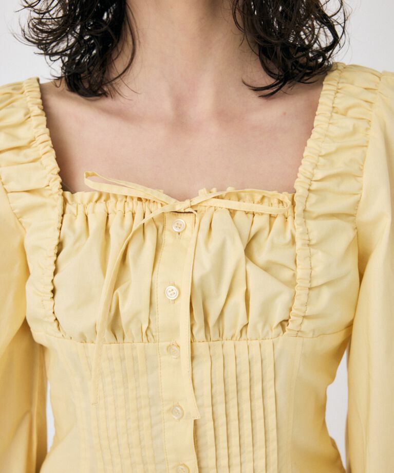 MOUSSY「PUFF SLEEVE CORSET FIT ブラウス」|シャツ・ブラウス|