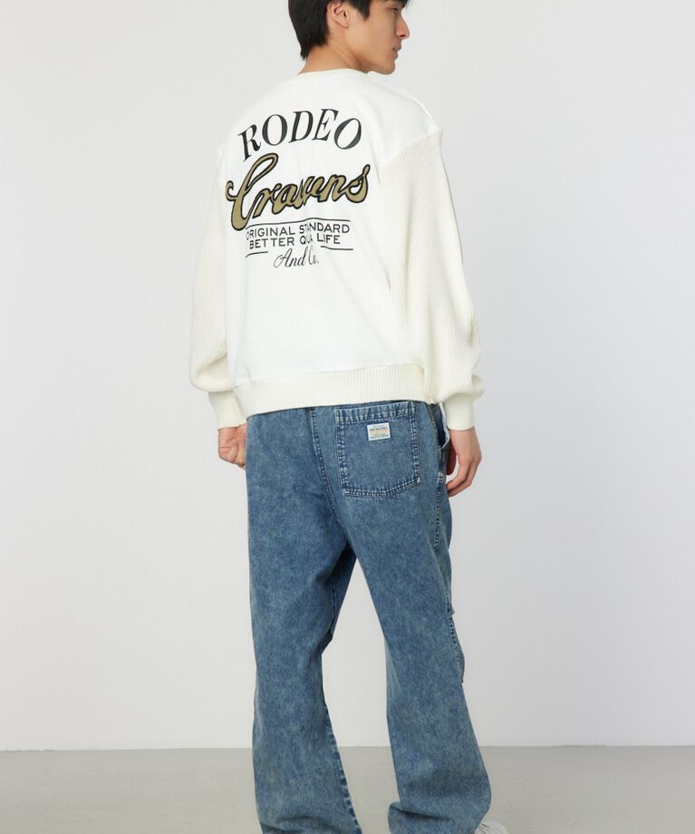 RODEO CROWNS「メンズドッキングロゴニットトップス」|ニット・セーター|