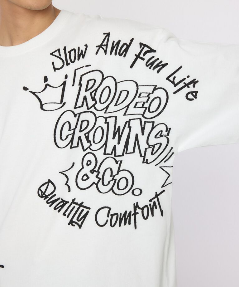 RODEO CROWNS「ランダムスケッチロングスリーブTシャツ」|Tシャツ・カットソー|