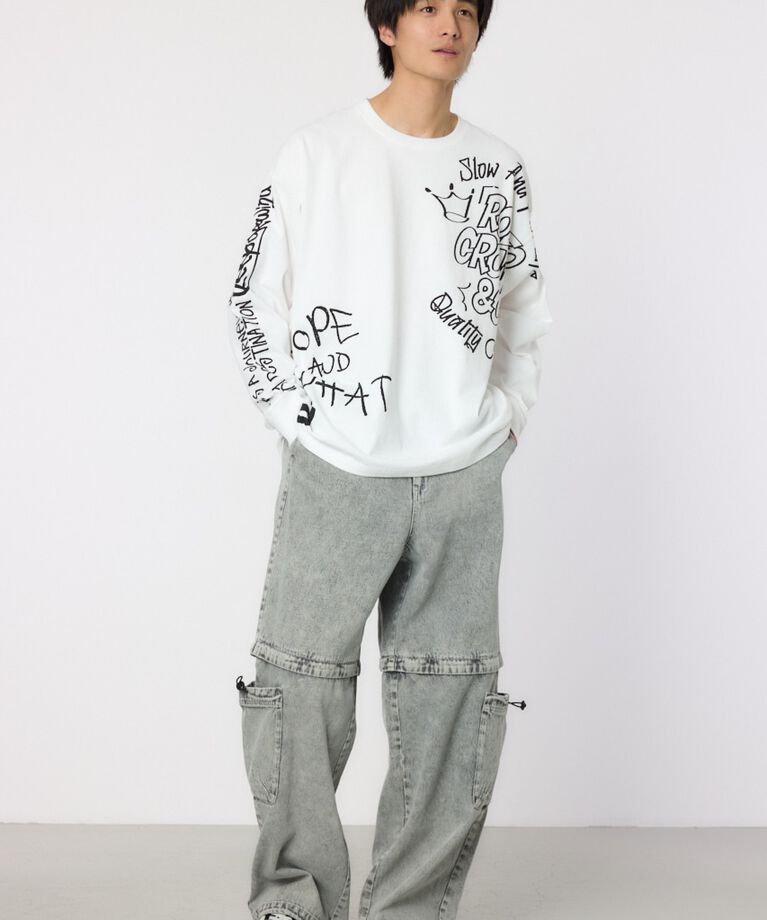 RODEO CROWNS「ランダムスケッチロングスリーブTシャツ」|Tシャツ・カットソー|