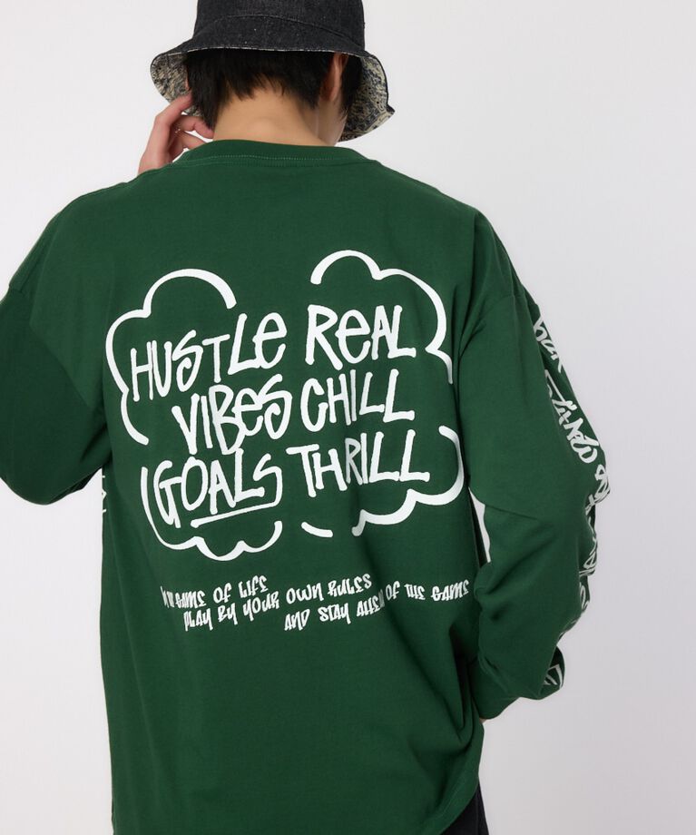 RODEO CROWNS「ランダムスケッチロングスリーブTシャツ」|Tシャツ・カットソー|