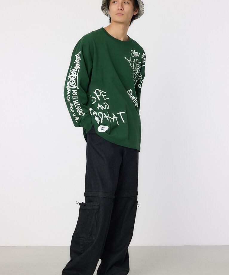 RODEO CROWNS「ランダムスケッチロングスリーブTシャツ」|Tシャツ・カットソー|