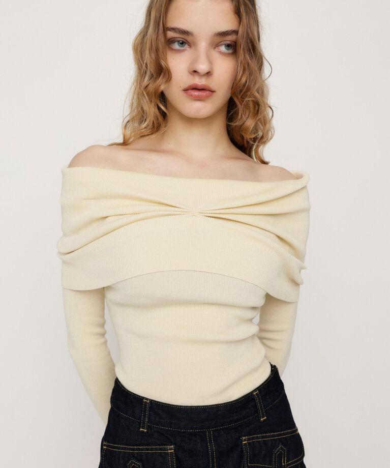 SLY「OFF SHOULDER KNIT トップス」|ニット・セーター|IVOY3