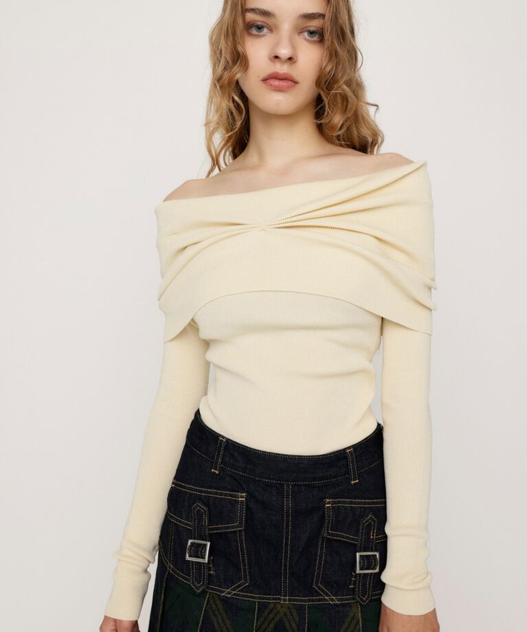 SLY「OFF SHOULDER KNIT トップス」|ニット・セーター|