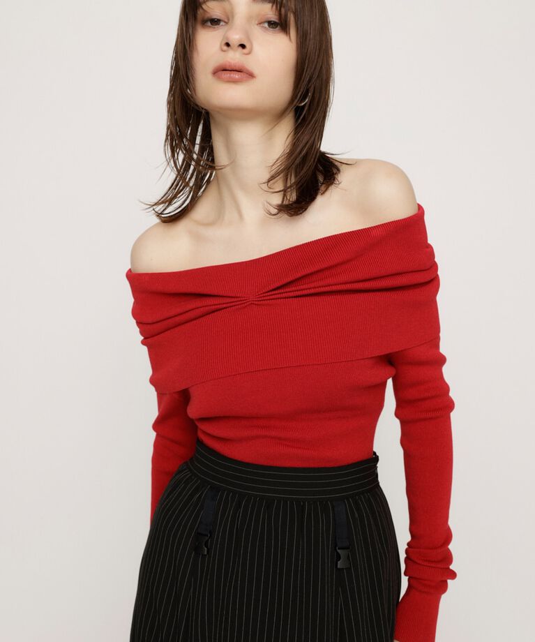 SLY「OFF SHOULDER KNIT トップス」|ニット・セーター|