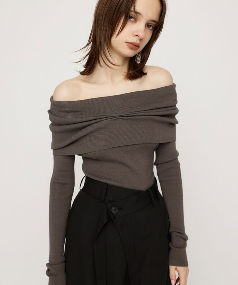 SLY「OFF SHOULDER KNIT トップス」|ニット・セーター|