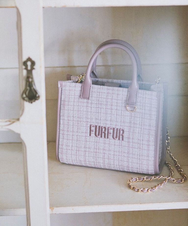 FURFUR「【限定カラー】ツイードロゴトートバッグ」|トートバッグ|
