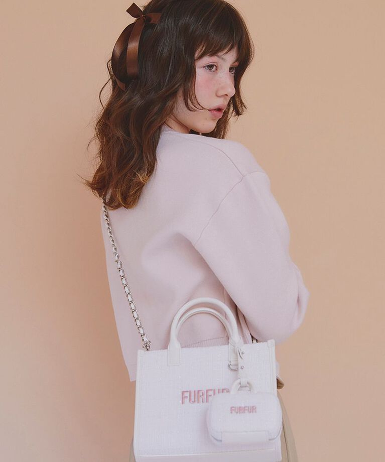 FURFUR「【限定カラー】ツイードロゴトートバッグ」|トートバッグ|