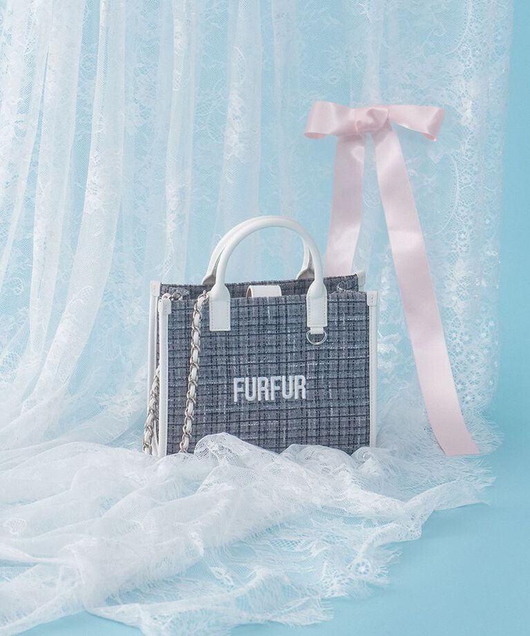 FURFUR「【限定カラー】ツイードロゴトートバッグ」|トートバッグ|