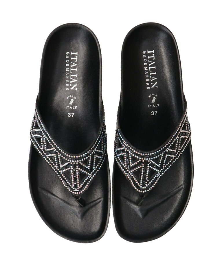 IMPORT SELECT「【ITALIAN SHOEMAKERS】ホットフィックスフットベットトングサンダル」|サンダル|
