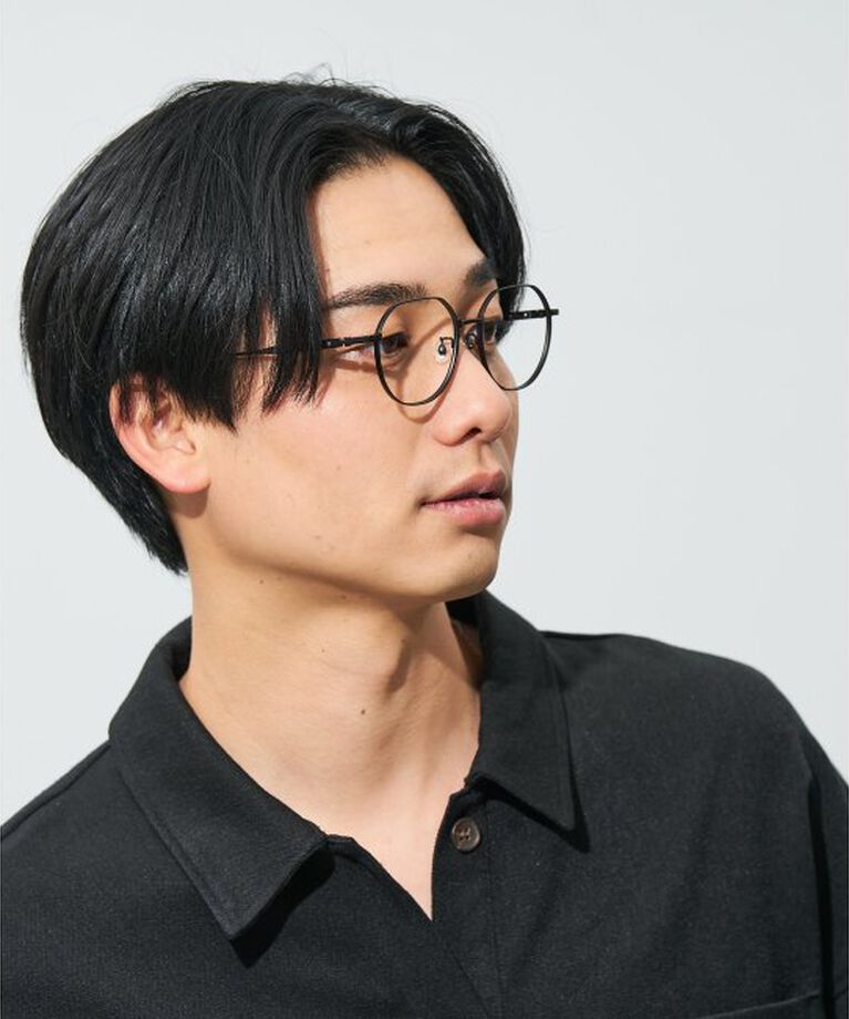  「ウエリントン型メガネ｜読書 レディース 女性用 大人可愛い 大理石｜Zoff｜CHIC レンズ交換券付」|メガネ|ブラック系その他