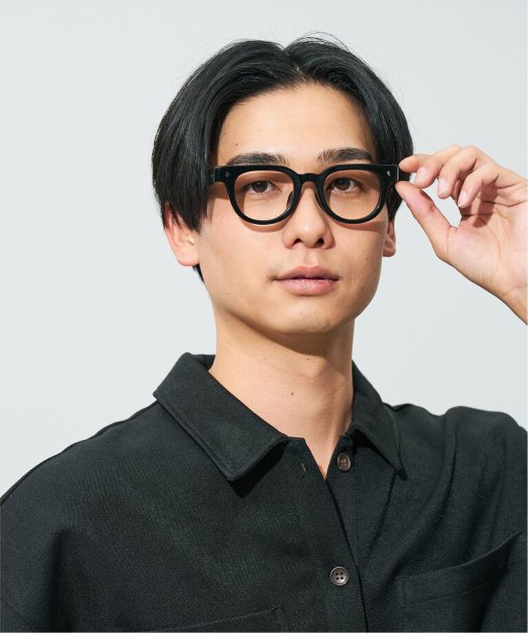  「Zoff｜JOURNAL STANDARD relume ウェリントン メガネ 太縁メガネ ジャーナルスタンダード レンズ交換券付」|メガネ|ブラック