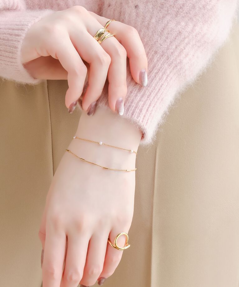 Phoebe「レイヤードパールマンテルブレスレット」|ブレスレット・バングル|