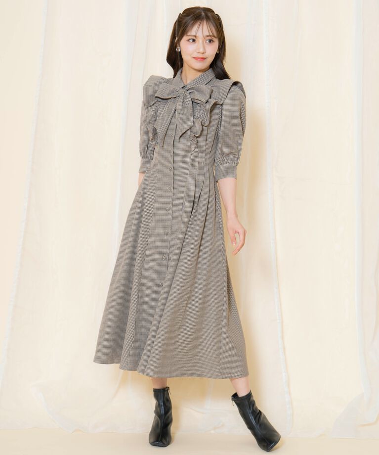 WILLSELECTION「タックウエストフリルシャツワンピース」|ワンピース|