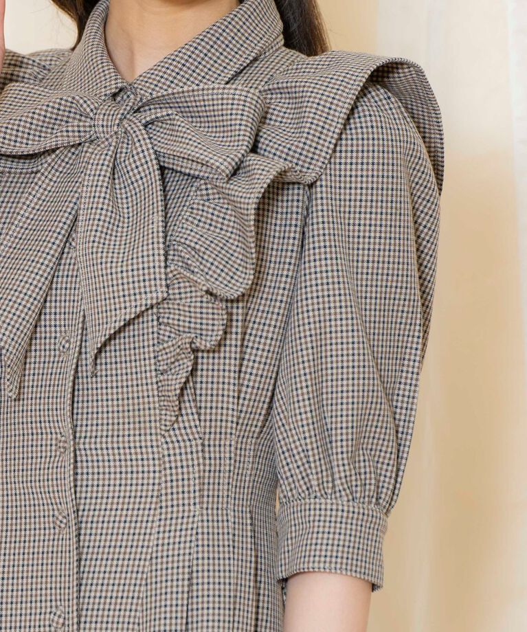 WILLSELECTION「タックウエストフリルシャツワンピース」|ワンピース|