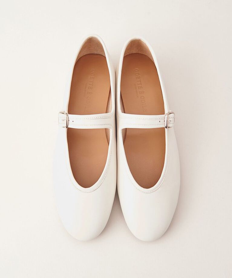 ODETTE E ODILE「メリージェーンソフト フラット10↑」|パンプス|WHITE