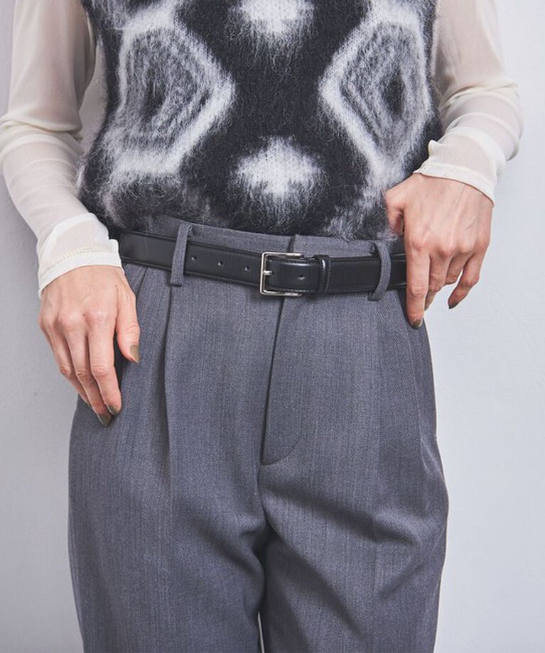UNITED ARROWS「プレーン ベルト 30MM」|ベルト|BLACK