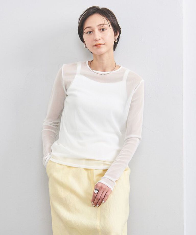 UNITED ARROWS「チュール ジャージー カットソー」|Tシャツ・カットソー|