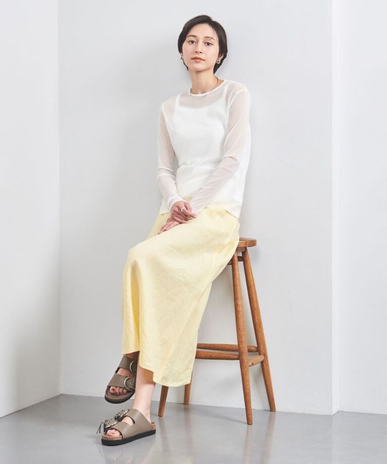 UNITED ARROWS「チュール ジャージー カットソー」|Tシャツ・カットソー|