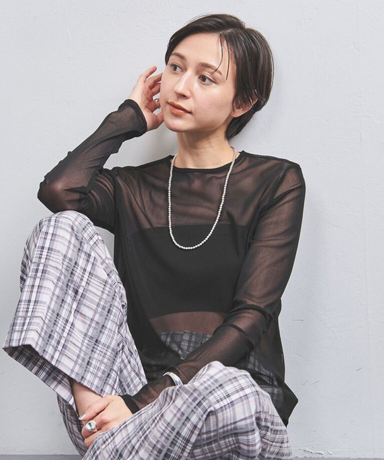 UNITED ARROWS「チュール ジャージー カットソー」|Tシャツ・カットソー|