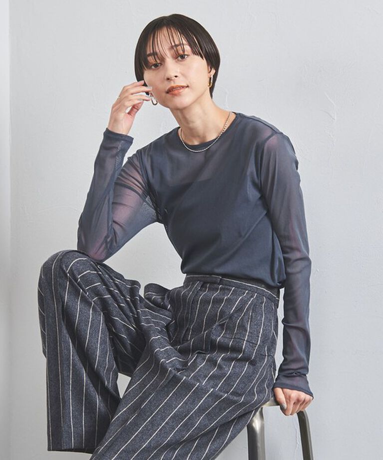 UNITED ARROWS「チュール ジャージー カットソー」|Tシャツ・カットソー|