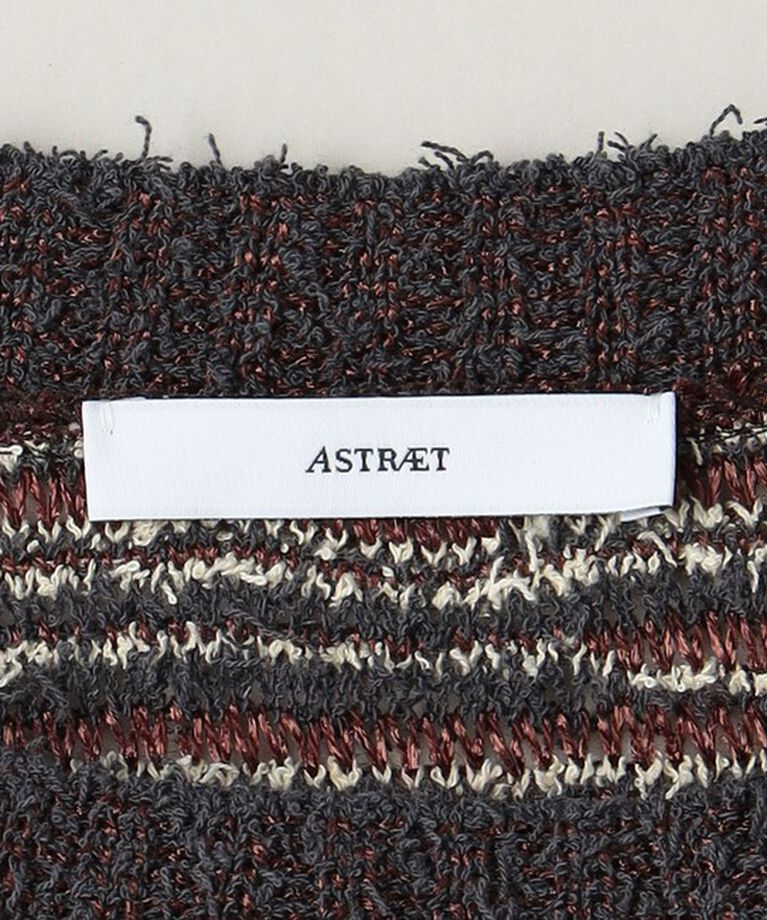ASTRAET「＜ASTRAET＞ボーダー ノースリーブ クルーネックニット」|ニット・セーター|