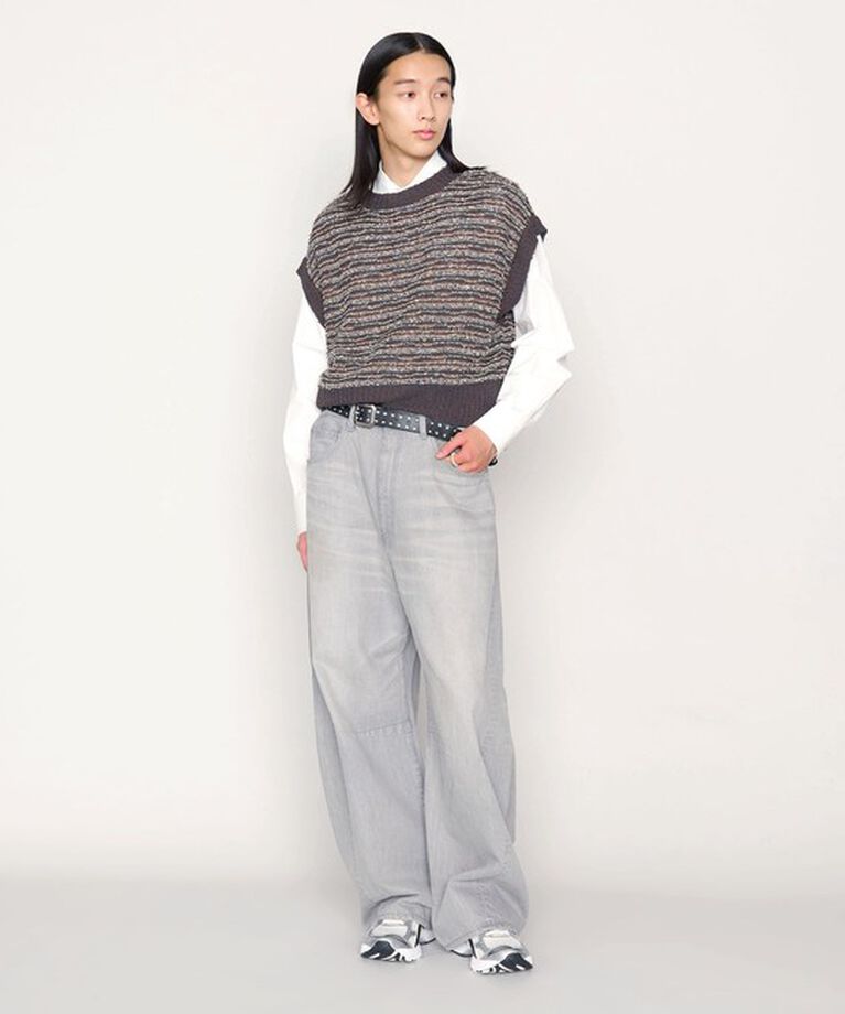 ASTRAET「＜ASTRAET＞ボーダー ノースリーブ クルーネックニット」|ニット・セーター|