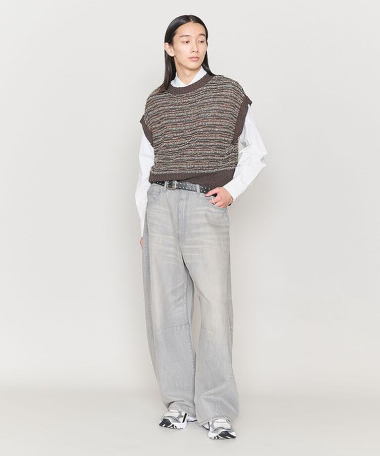ASTRAET「＜ASTRAET＞ボーダー ノースリーブ クルーネックニット」|ニット・セーター|
