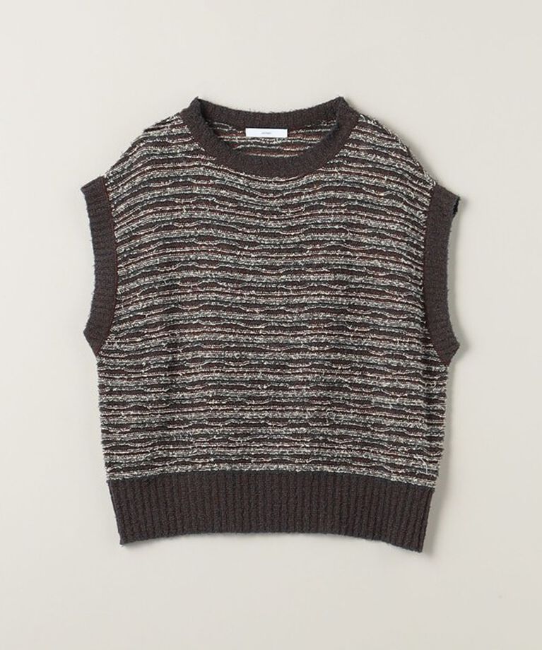 ASTRAET「＜ASTRAET＞ボーダー ノースリーブ クルーネックニット」|ニット・セーター|