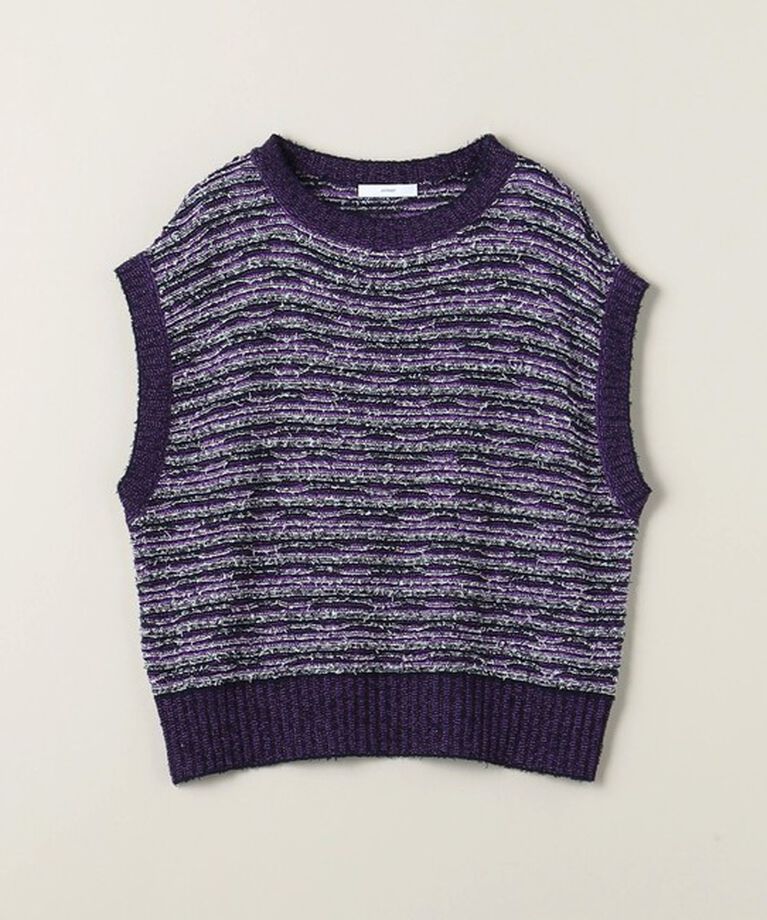 ASTRAET「＜ASTRAET＞ボーダー ノースリーブ クルーネックニット」|ニット・セーター|